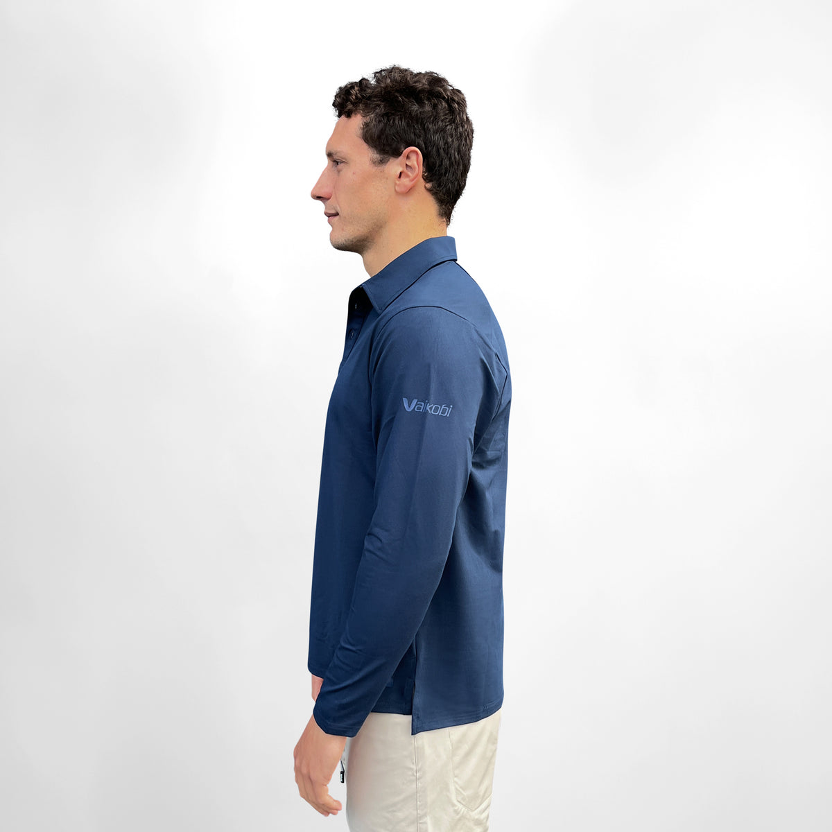 UV Crew Tech Long Sleeve Polo - Ink