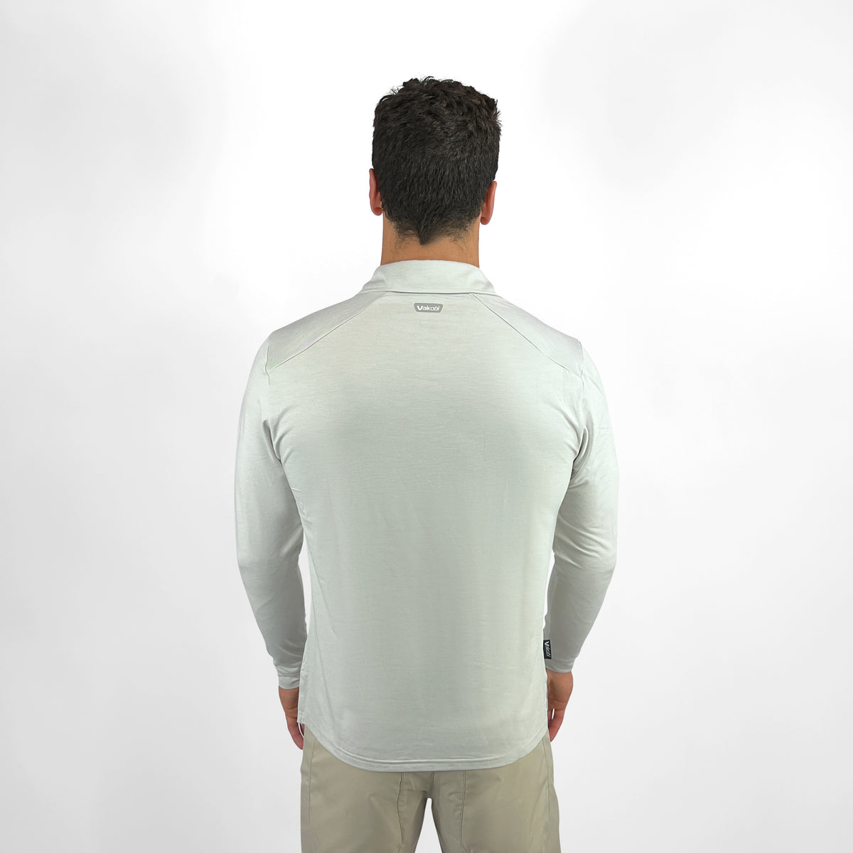 UV Ocean Tech Long Sleeve Polo - Silver