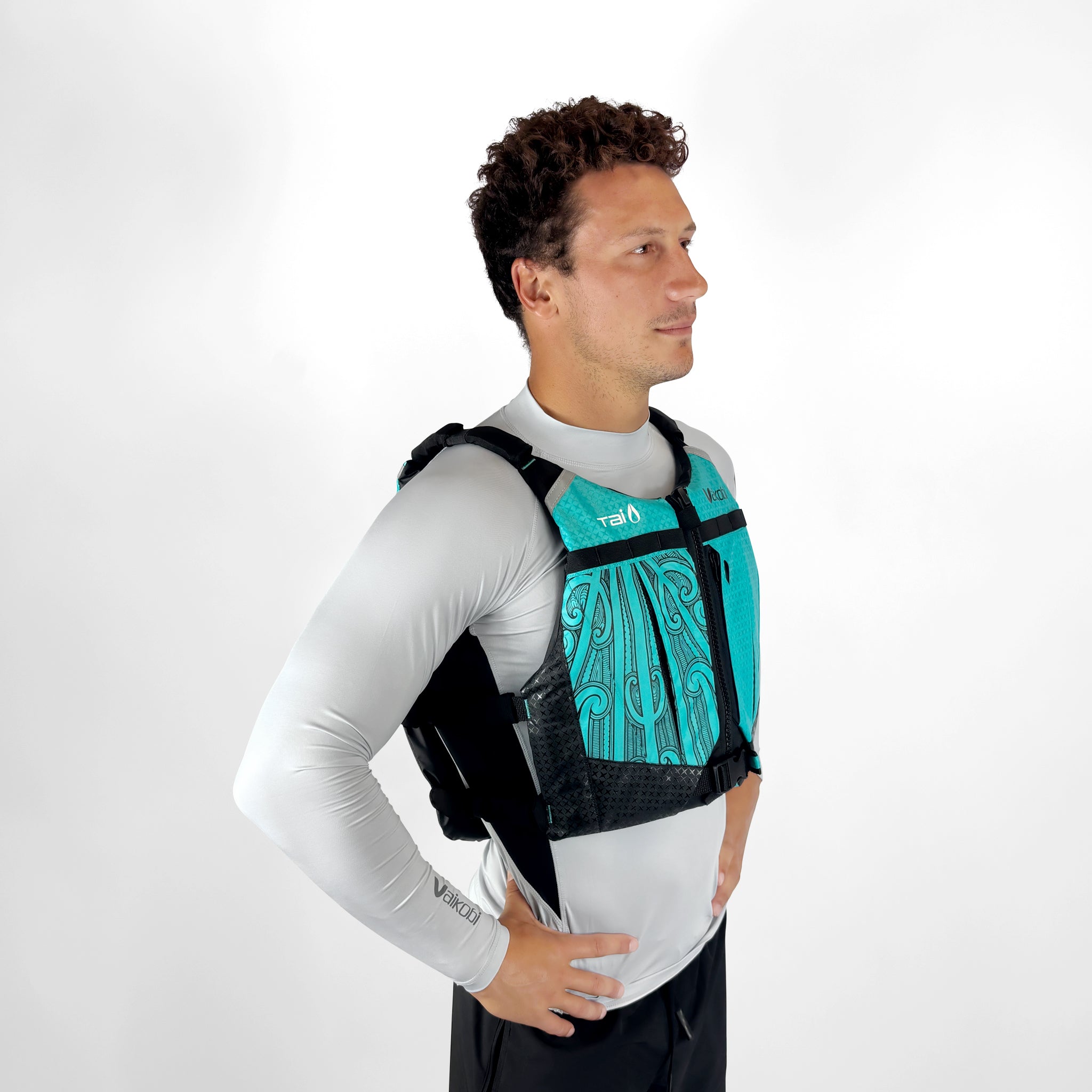 V4 PFD - Tai Paddles Pūhoro Design - Teal/Black