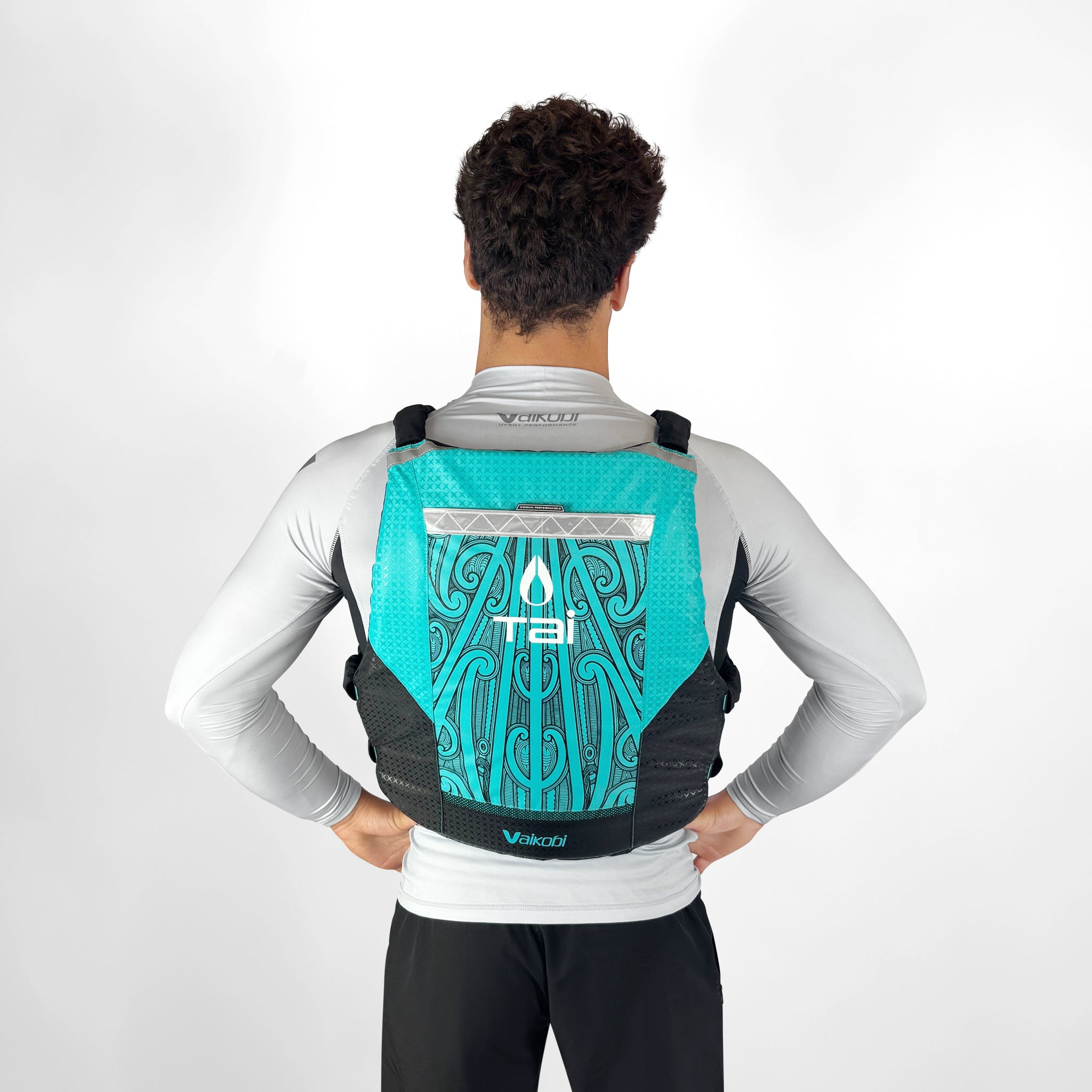 V4 PFD - Tai Paddles Pūhoro Design - Teal/Black