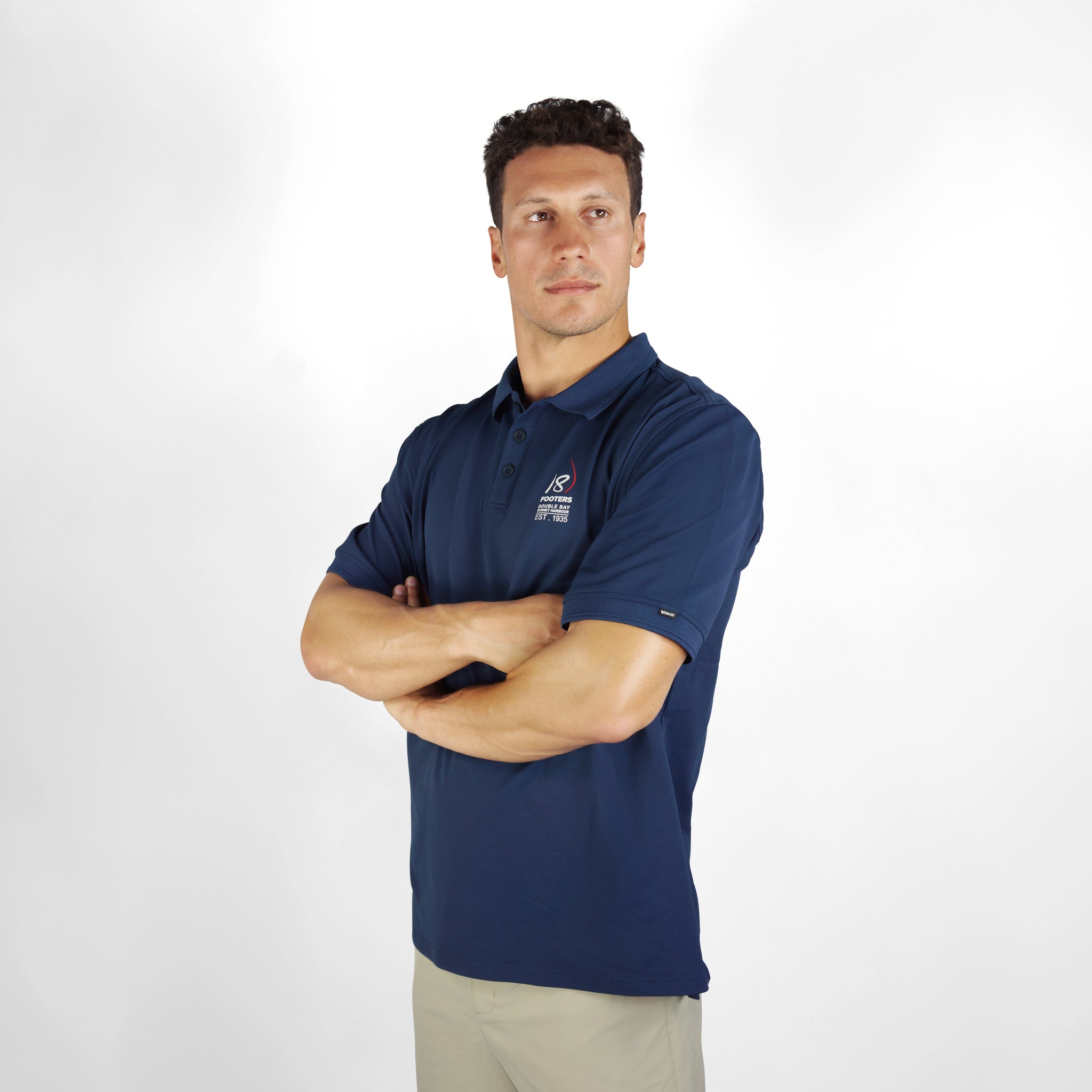 18 FOOTERS Antibes S/S Tech Polo - Navy