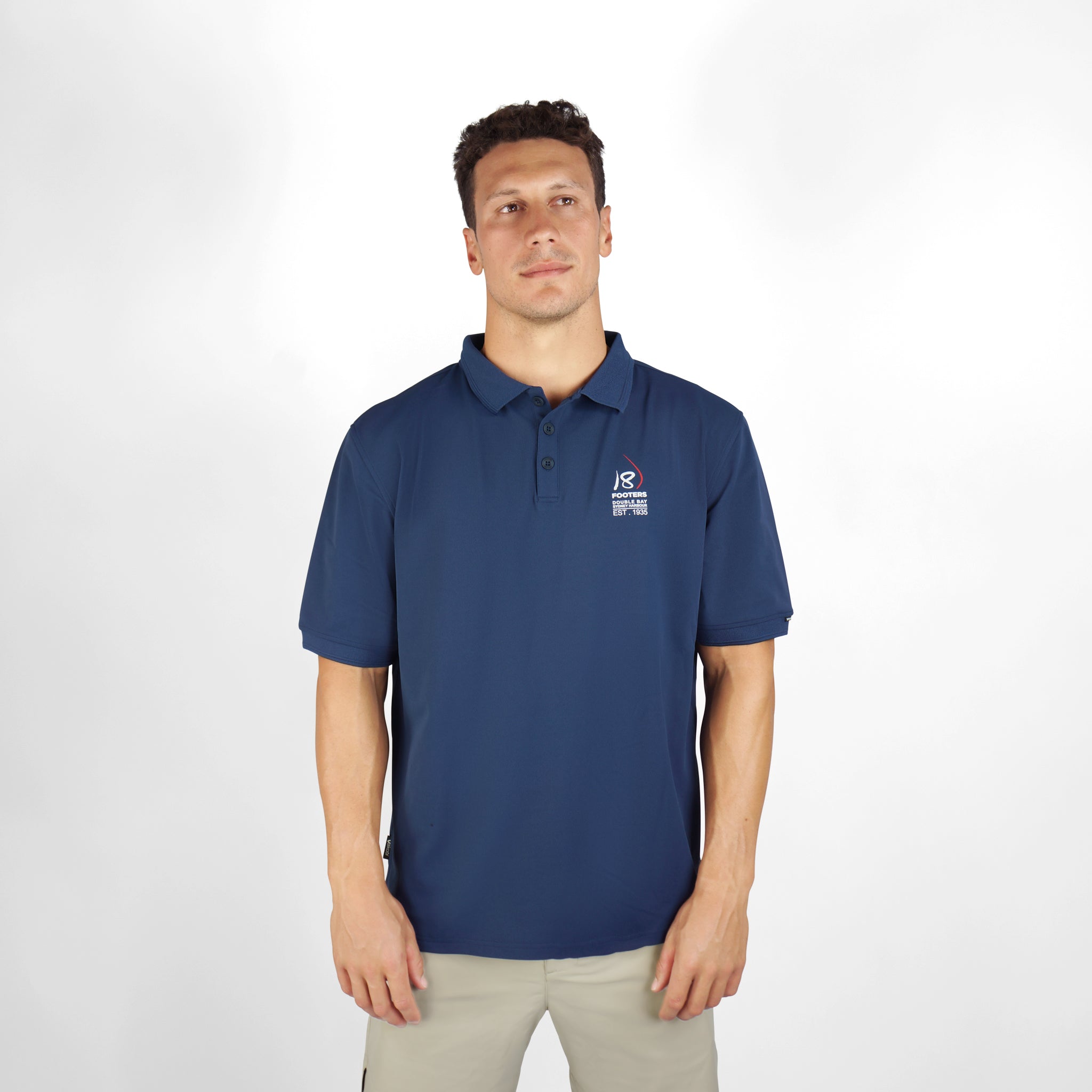 18 FOOTERS Antibes S/S Tech Polo - Navy