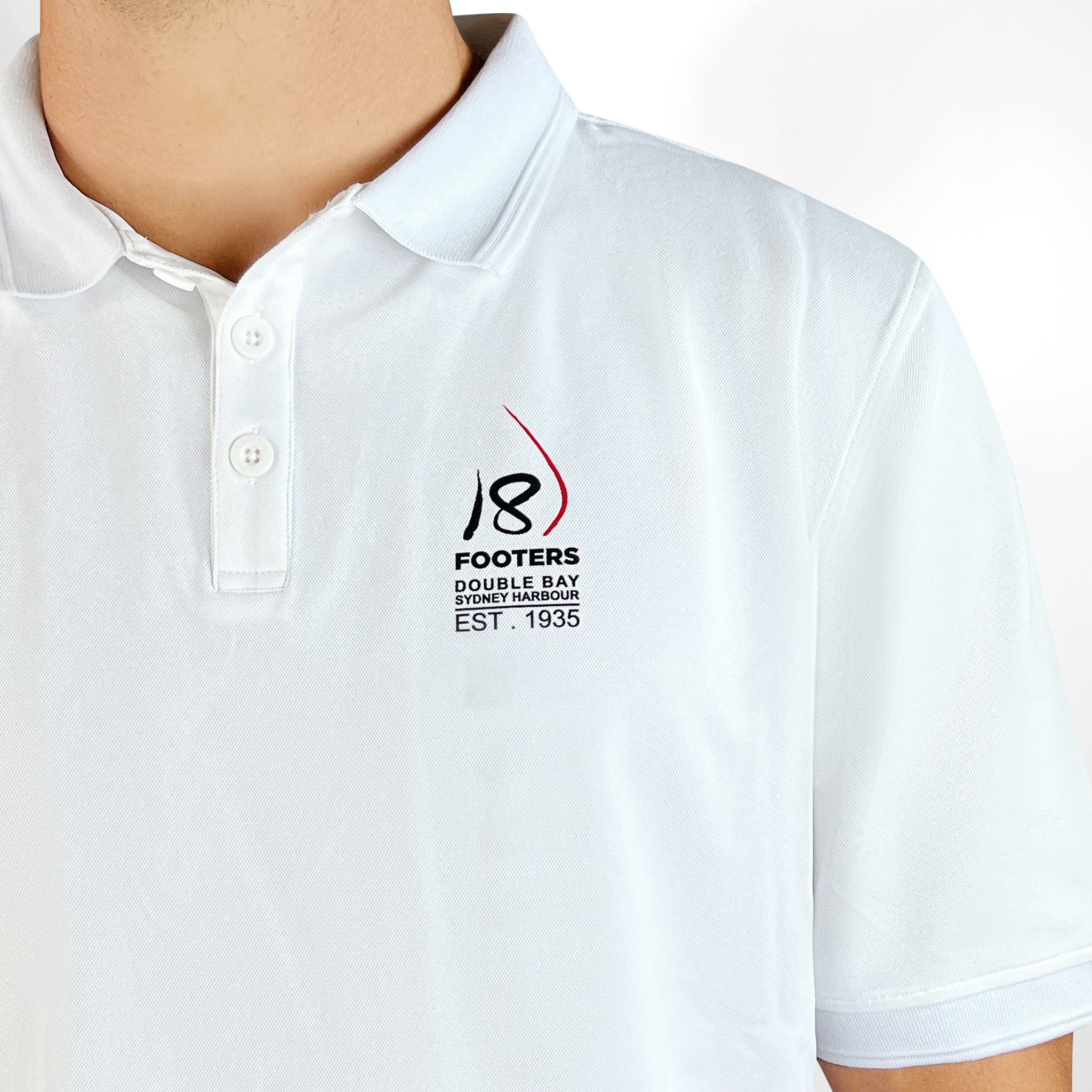 18 FOOTERS Antibes S/S Tech Polo - White