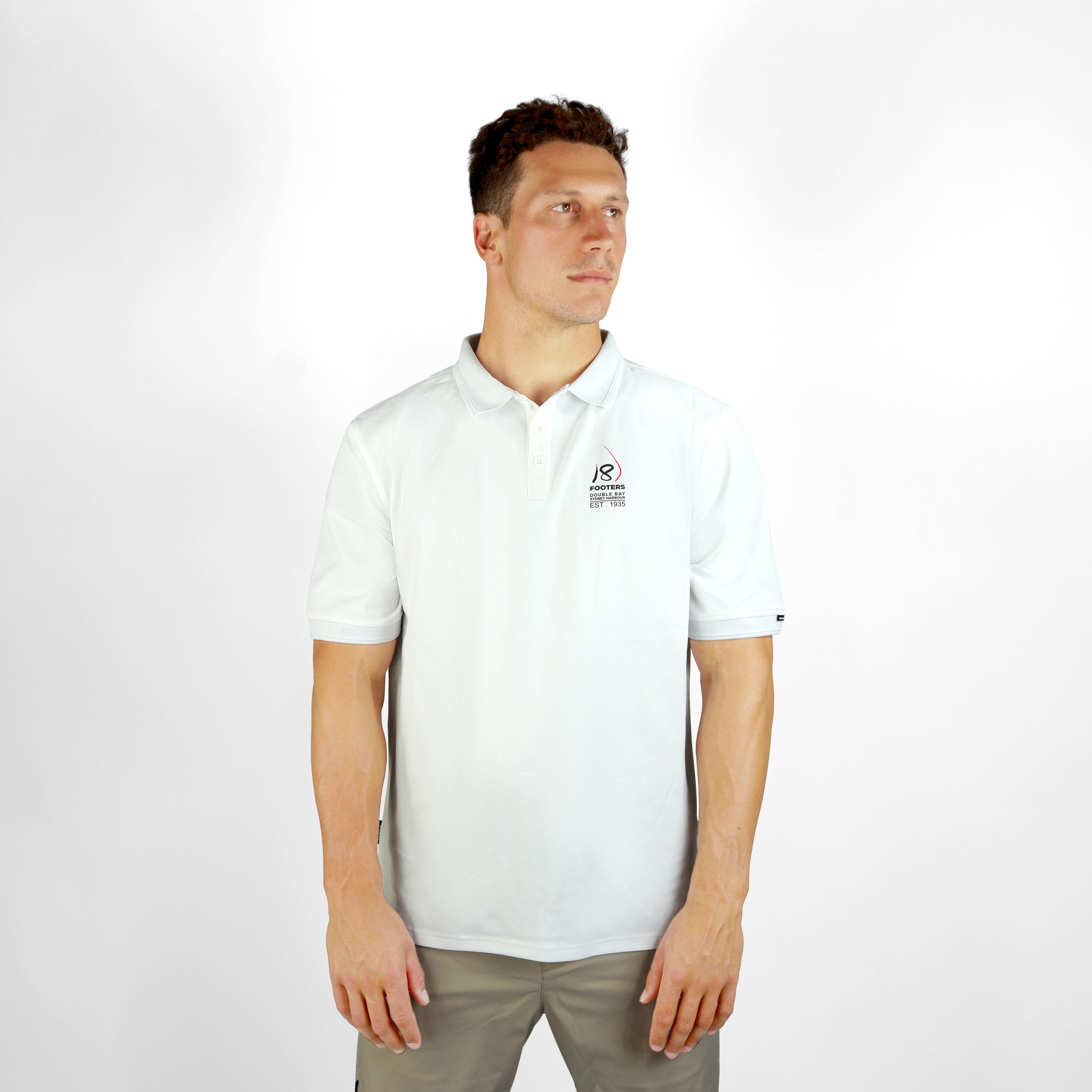 18 FOOTERS Antibes S/S Tech Polo - White
