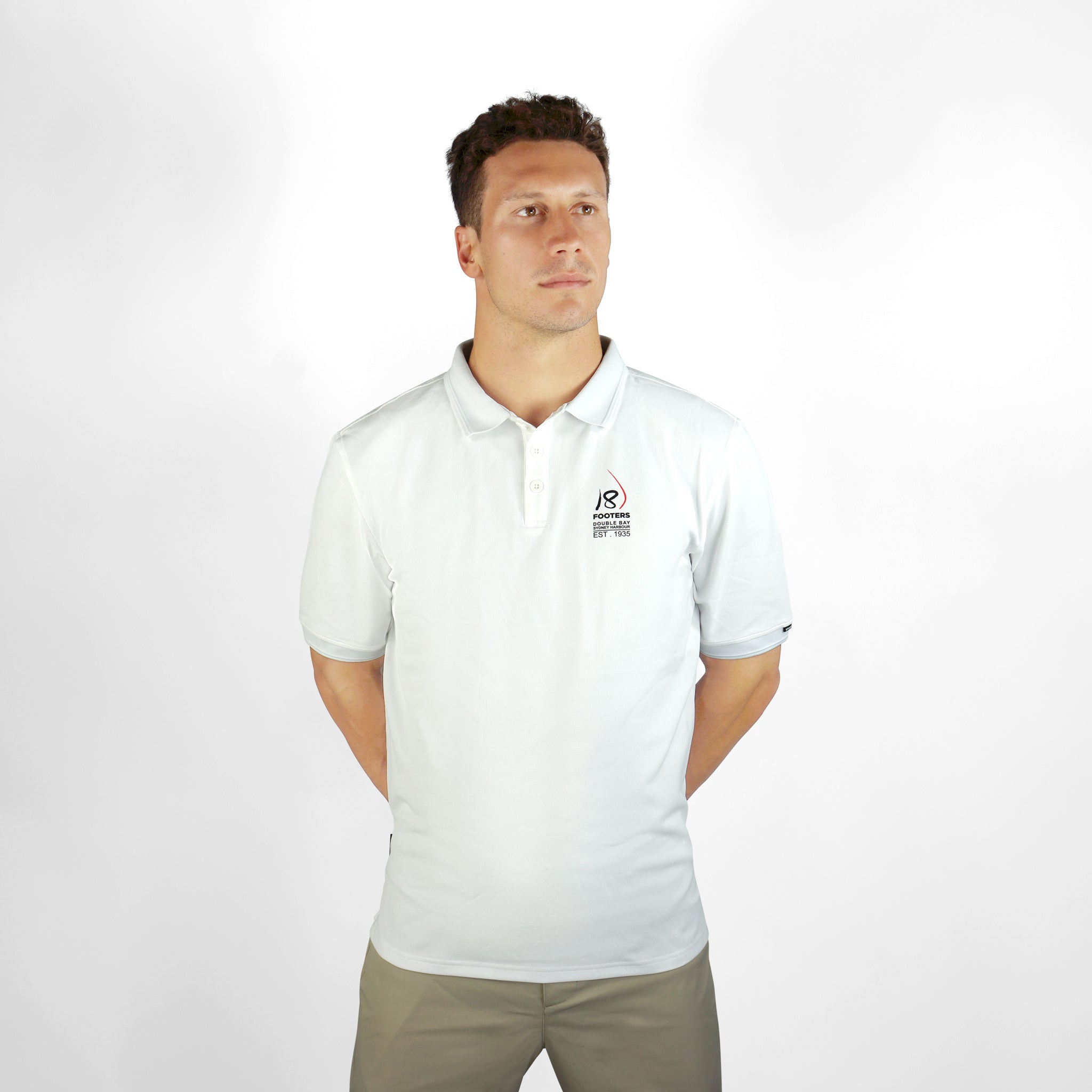 18 FOOTERS Antibes S/S Tech Polo - White