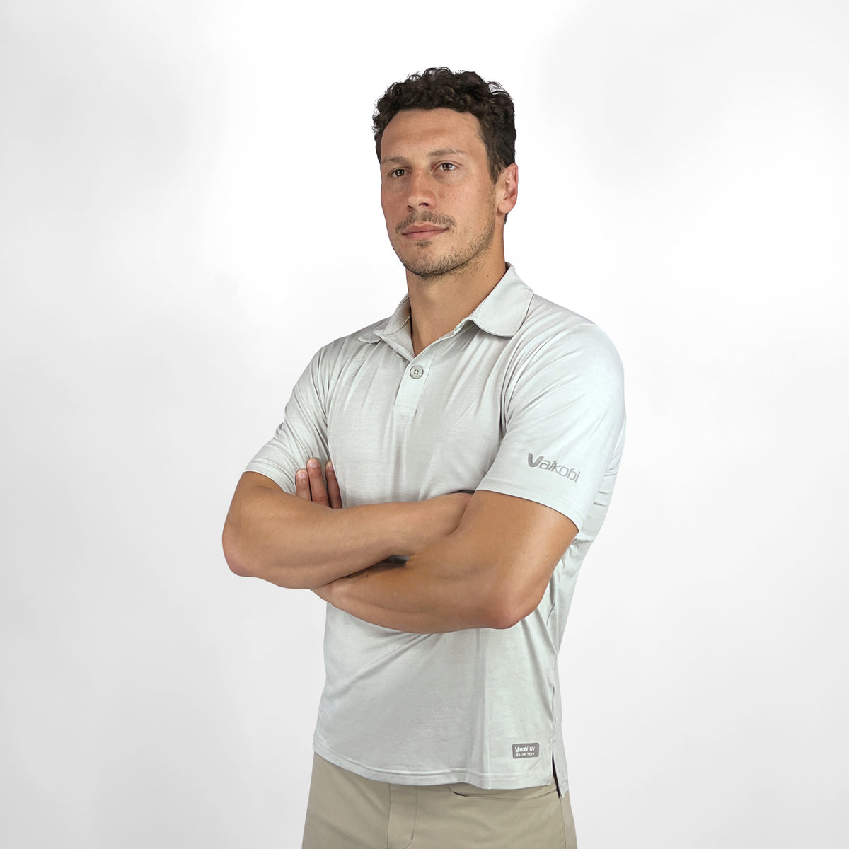UV Ocean Tech Short Sleeve Polo - Silver