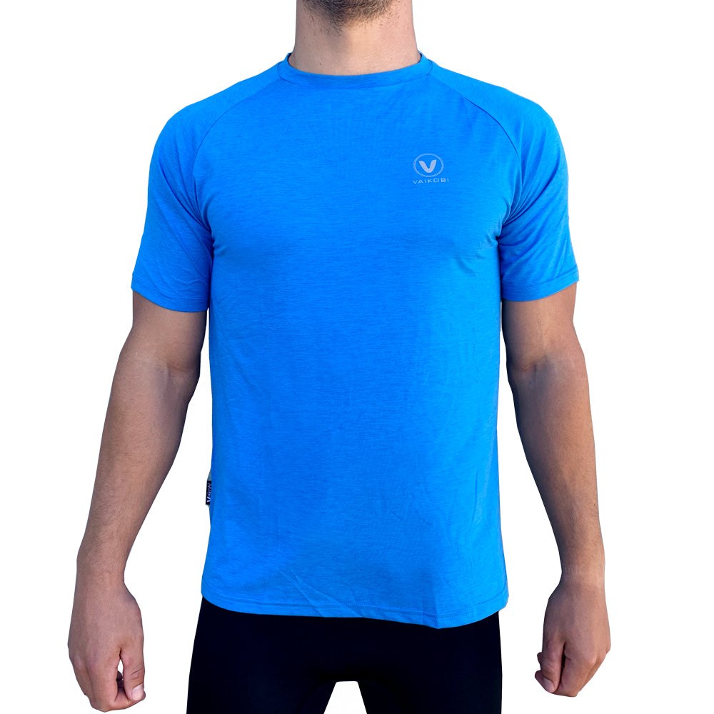 Mens UV Performance S/S Tech Tee- Cyan