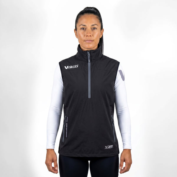VDRY Lightweight 1/2 Zip Vest - Black | Vaikobi