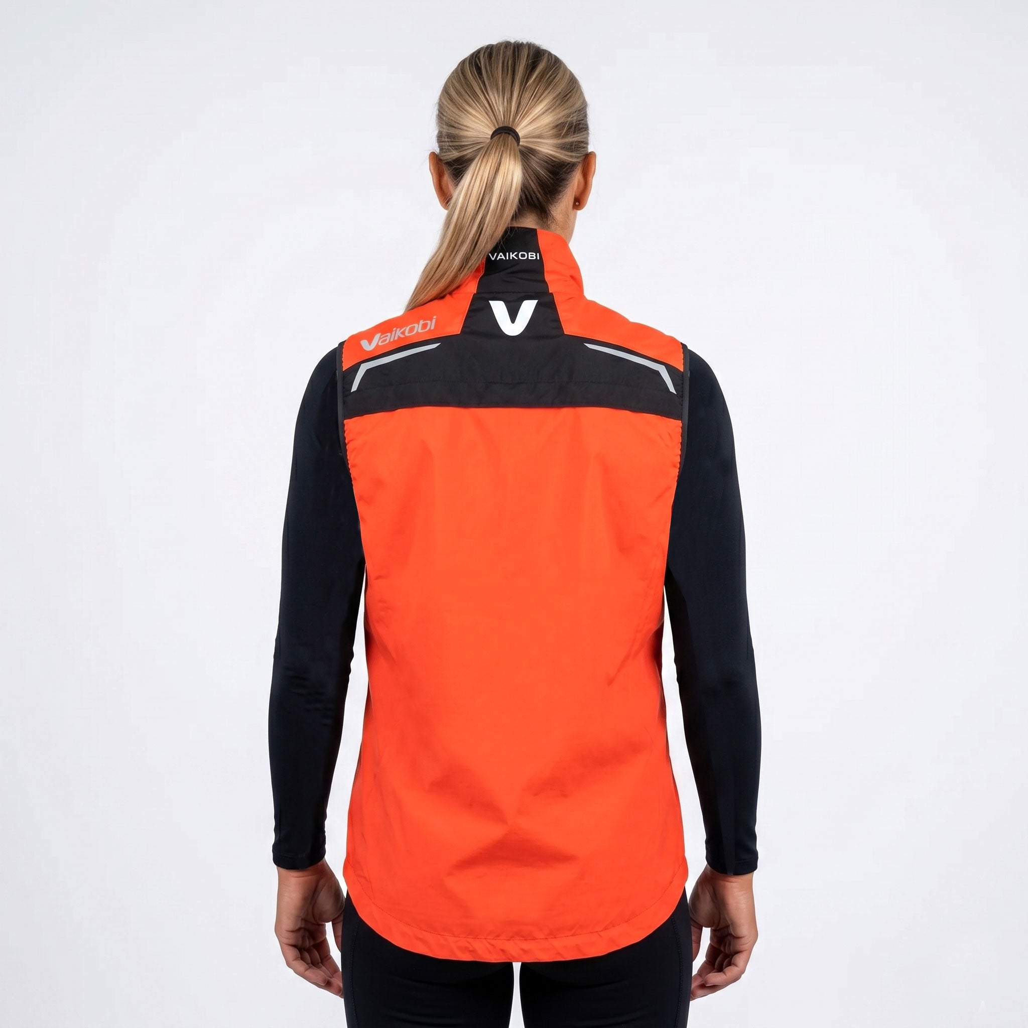 VDRY Lightweight 1/2 Zip Vest - Orange