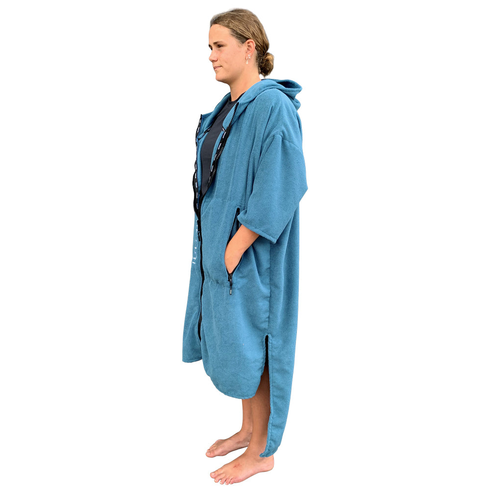 Full Zip Hooded Towel - Ocean Blue - LIMITED EDITION