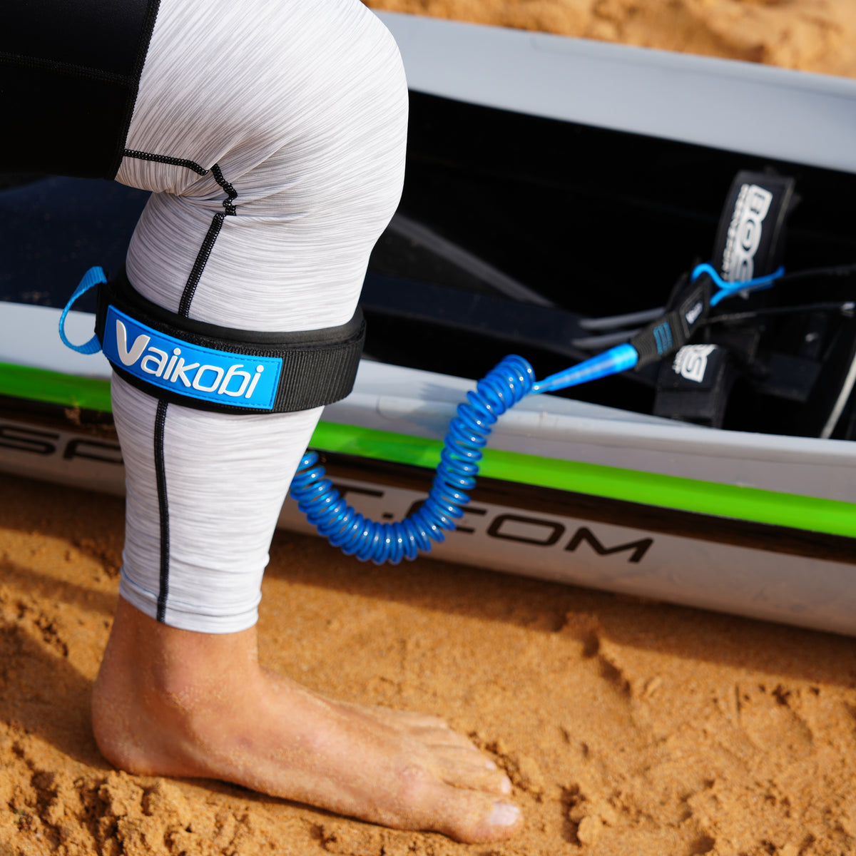 Ocean Fixed Calf Leash - Cyan