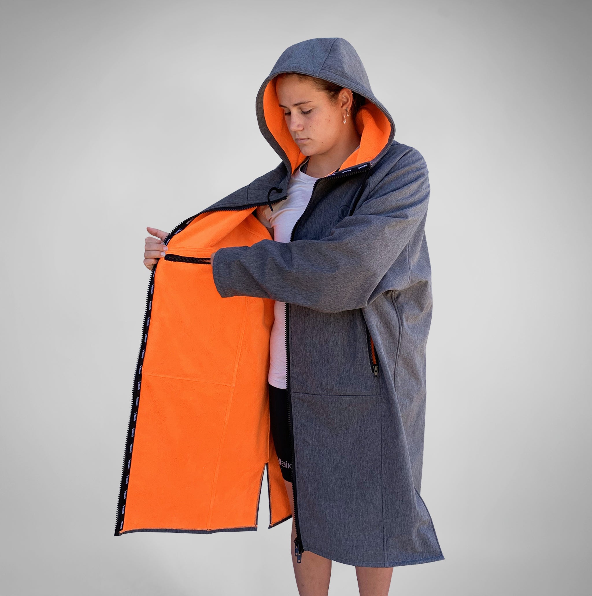 Beach Coat - Grey/Orange | Vaikobi