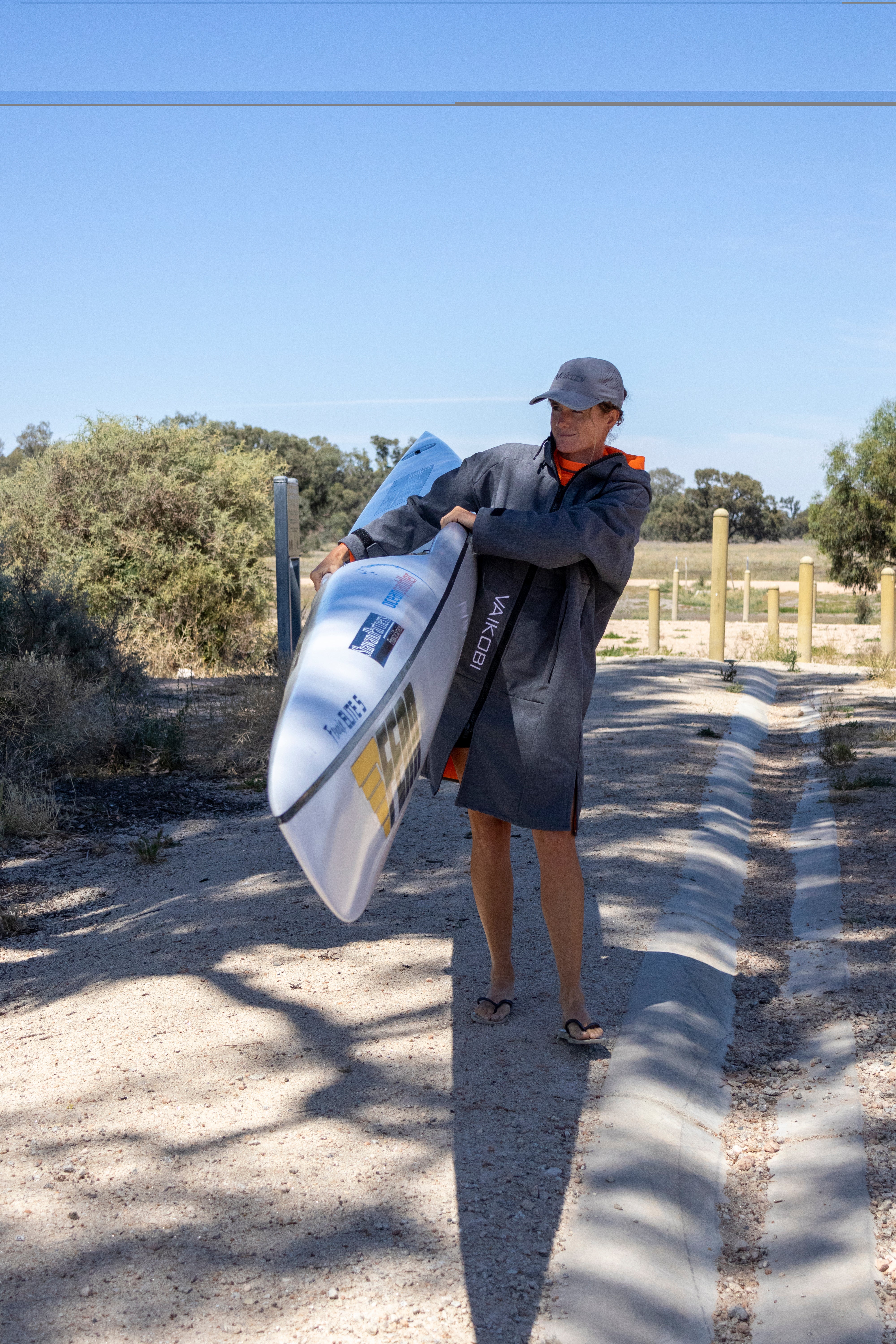 Beach Coat - Grey/Orange
