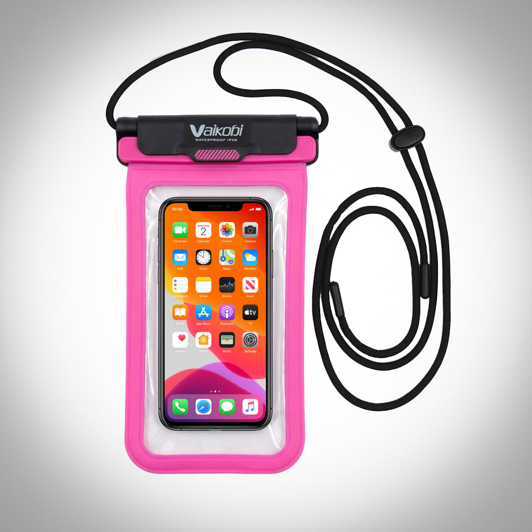 Pink Raspberry Phone Waterproof Phone Case - Pink | Vaikobi
