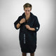 Full Zip Hooded Towel - Black