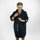 Full Zip Hooded Towel - Black