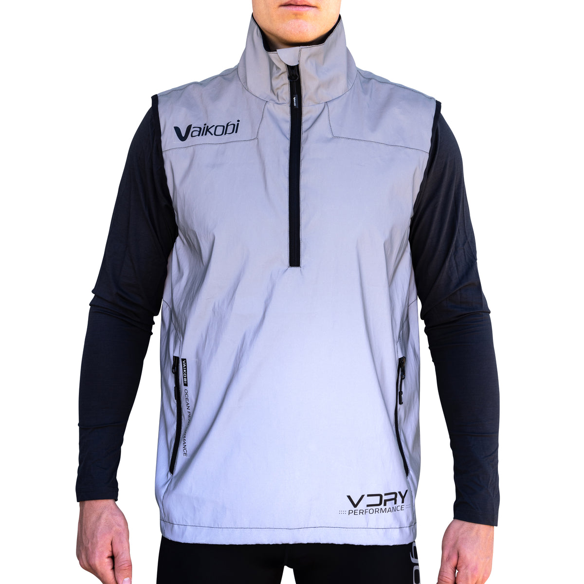 Season 2023 - VDRY Lightweight 1/2 Zip Vest - Reflective Silver