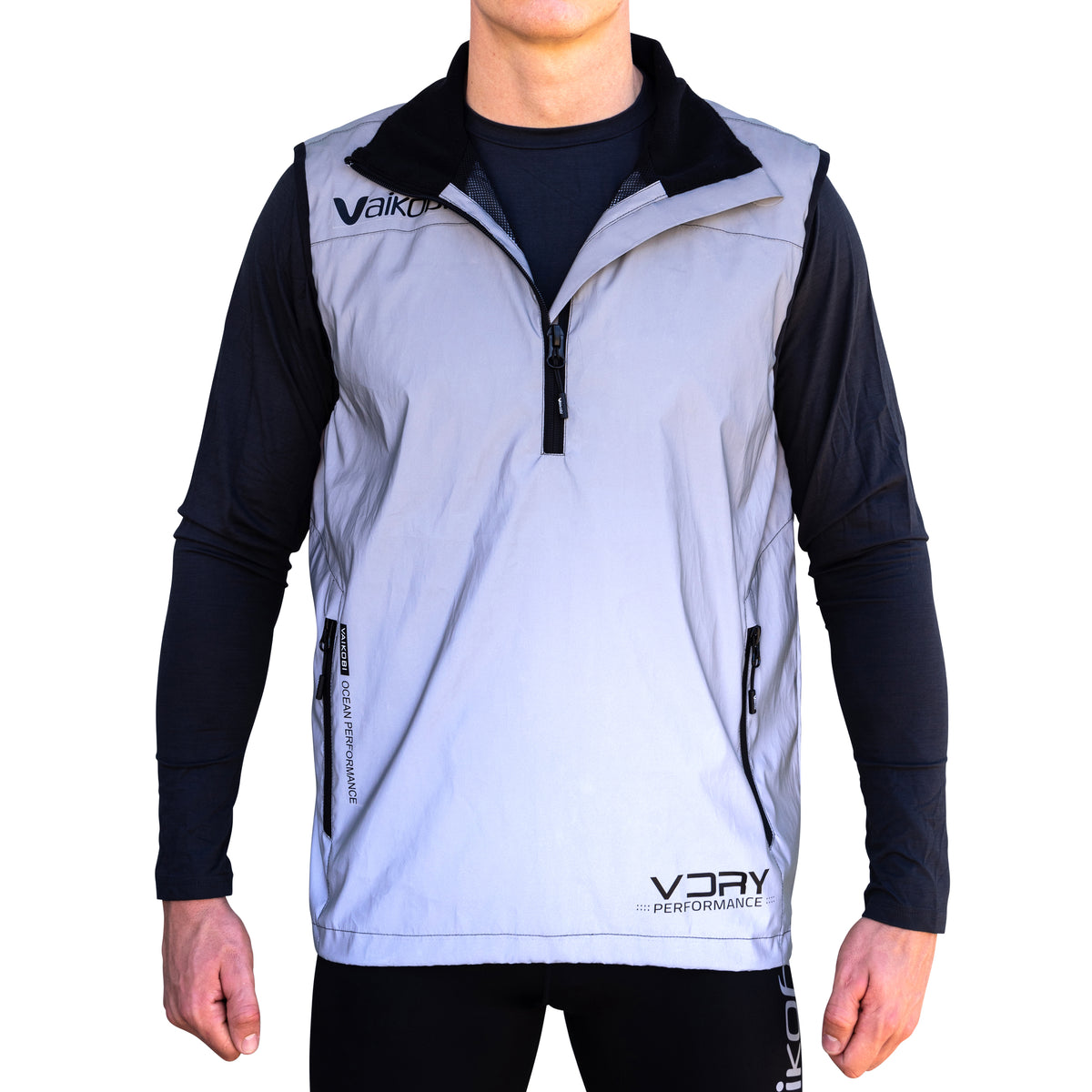 Season 2023 - VDRY Lightweight 1/2 Zip Vest - Reflective Silver