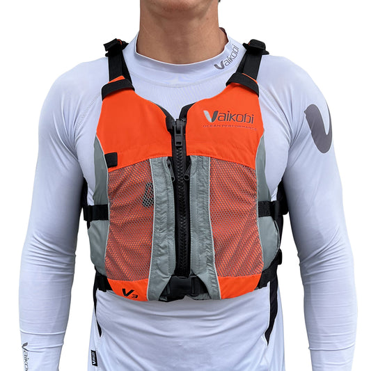 V3 Ocean Racing PFD Life Jacket - Fluro Orange/Grey