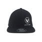 Youth Flat-Brim Mesh SnapBack Cap - Black