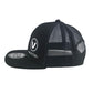 Youth Flat-Brim Mesh SnapBack Cap - Black