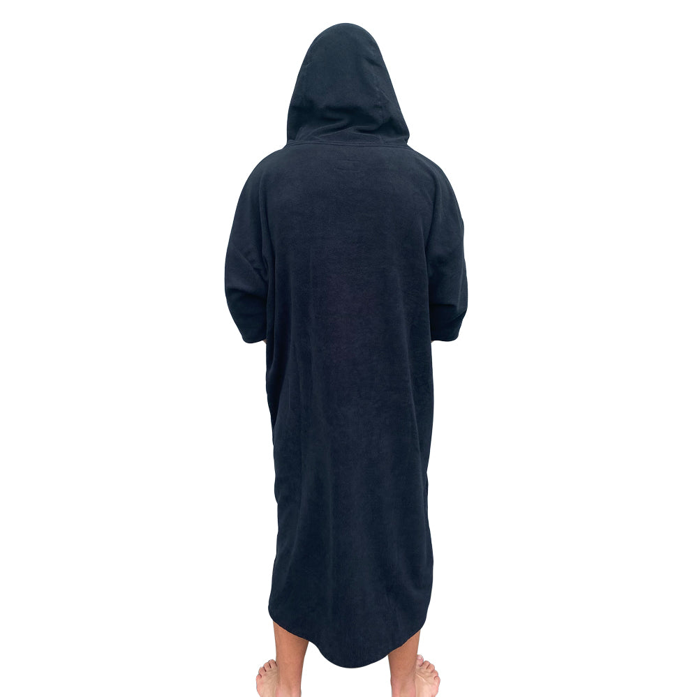 Full Zip Hooded Towel - Black