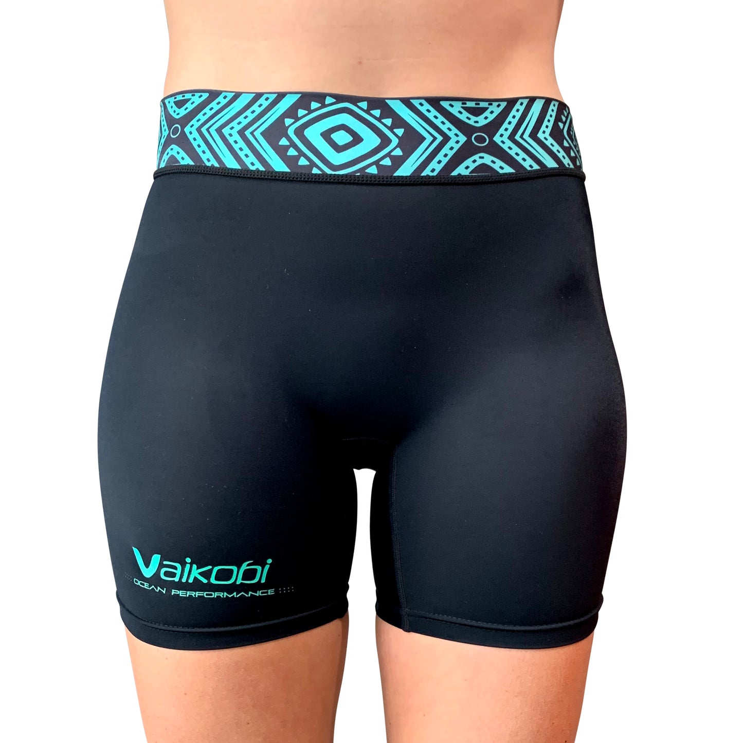 VOCEAN Women's Paddle Shorts - Black/Teal